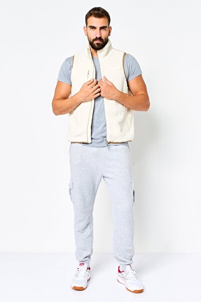 Reebok Men Sportswear Fit Sleeveless Outdoor Vest Jacket, White