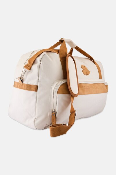 LUCKY BRAND Brand Logo Duffle Bag, Pale Khaki