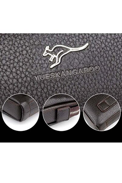 Generic Men's Leather Clutch Bag - Cowhide Wallet with Combination Lock, Large Capacity