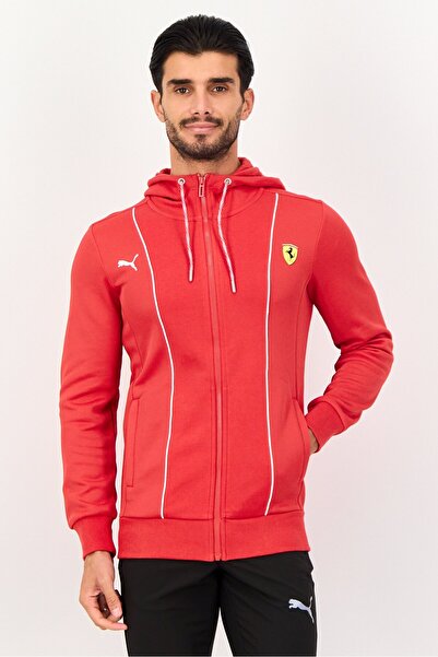 Puma x Scuderia Ferrari Men Sportswear Fit Long Sleeve Training Jackets, Red