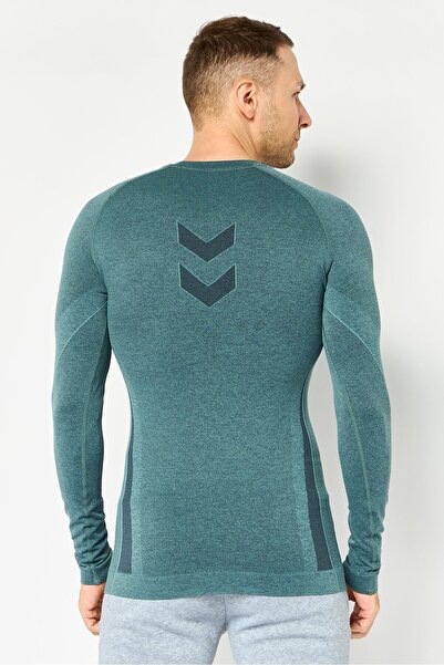 hummel Men Sportswear Fit Long Sleeve Training Tops, Pine Green