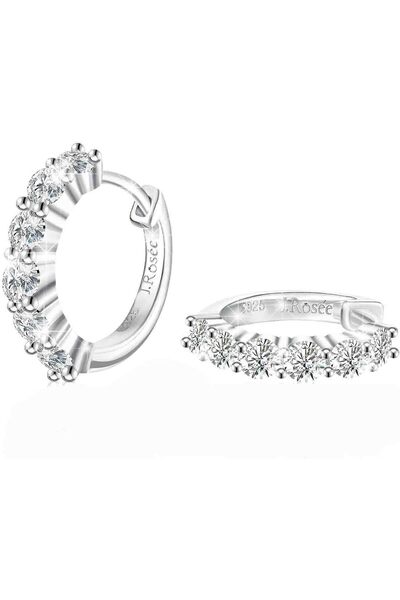 J.Rosée Crystal 18K Gold Plated 925 Sterling Silver Studs Earrings for Women ...
