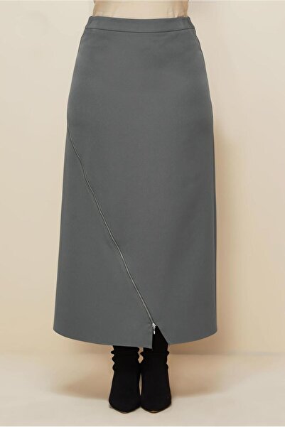 Alvina Zipped Detailed Skirt 60712