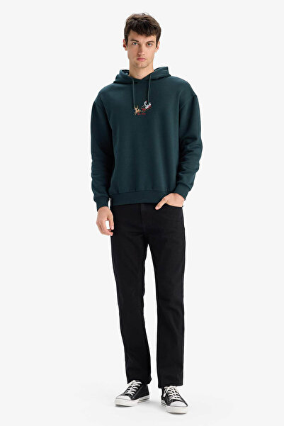 DeFacto Πράσινο ανδρικό φούτερ F2247AX/GN919