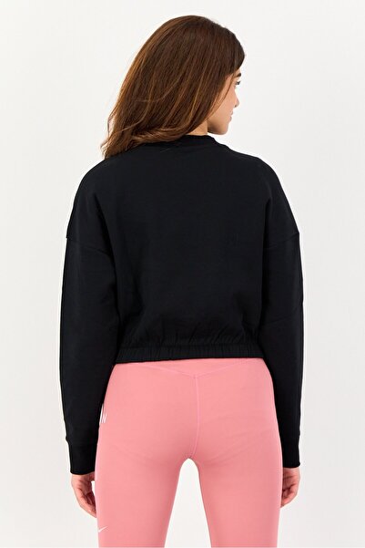 Reebok Women Sportwear Fit Brand Logo Long Sleeve Outdoor Sweatshirt, Black