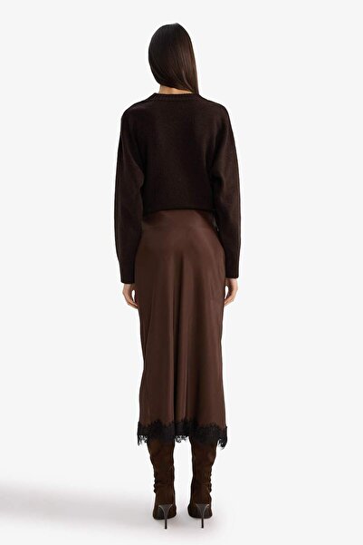 DeFacto Kalem Normal Waist Satin Midi Skirt G7005Ax25Wn