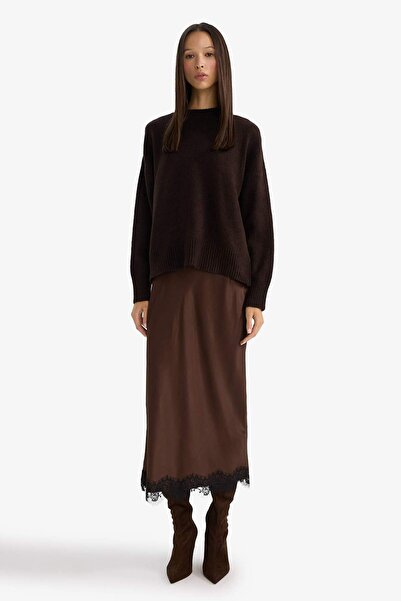 DeFacto Kalem Normal Waist Satin Midi Skirt G7005Ax25Wn