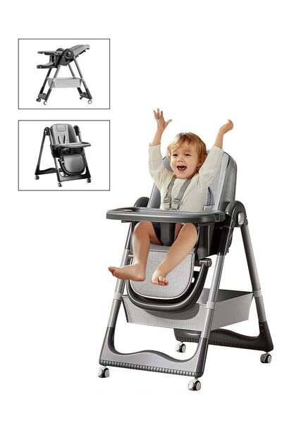 Ma Baby Mababy Multifunctional Baby Highchair with Adjustable Height, Backrest and Footrest