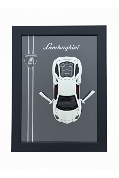 UNDHOME Lamborghini Huracán –15x21 cm Çerçeveli Diecast Model Tablo (1:36 Ölç...