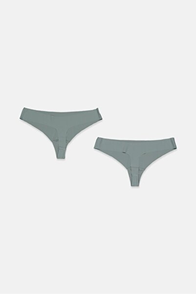 Tchibo Women 2 Pcs Magic Cut Thongs, Pistachio