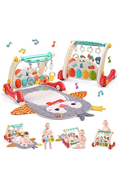 Ma Baby MaBaby Baby Gym Play Mat & Learning Walker with Play Piano and Lights