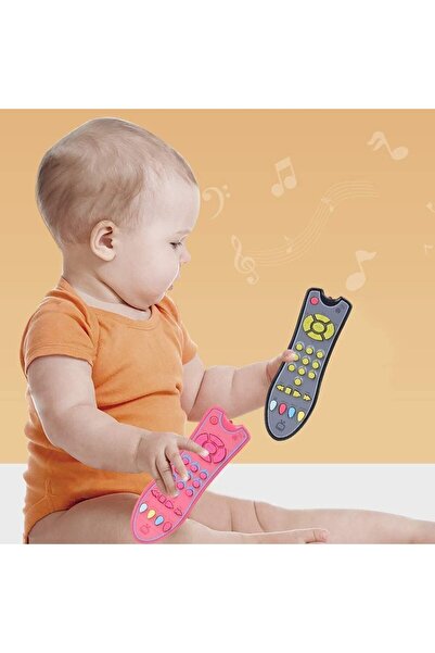 Generic Baby TV Remote Control Learning Toy with 3 Languages, for 6 Months+, Gray