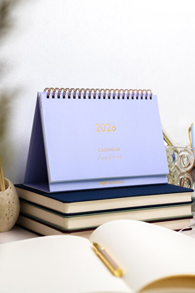 Matt Notebook 2026 Masaüstü Planlayıcı Takvim Lila