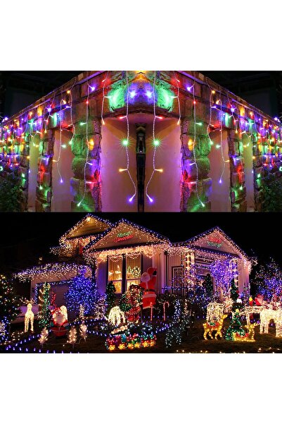 Produs Redus Instalație Franjuri 25 m, 640 LED diverse culori, exterior, efec...