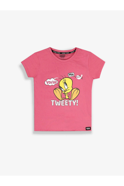 Looney Tunes By Styli Graphic Print Round Neck Fashion T-shirt