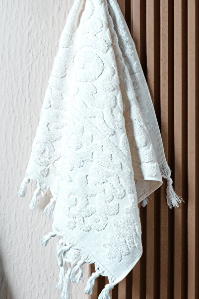 Bersay 4-Piece Turkish Bath Set 100% Cotton (2 Pieces 70X140 Size, 2 Pieces 50X90 Hand, Face, Hair Towels) with Tie, 1250Gr