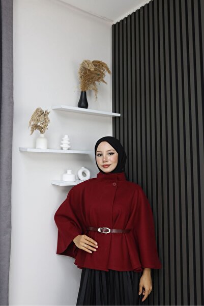 MİSS M.A.T FASHİON Premium Quality Leather Belt Imported Case Short Poncho