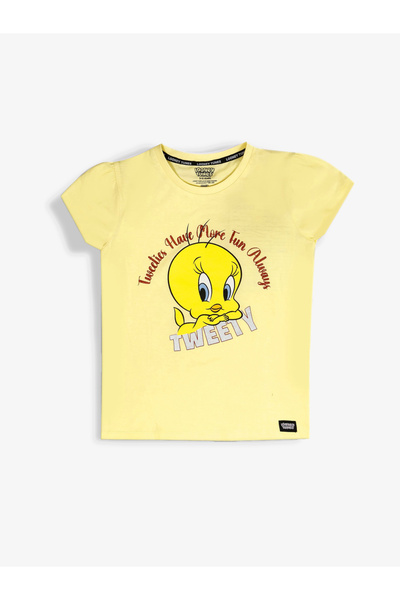 Looney Tunes By Styli Graphic Print Round Neck Fashion T-shirt