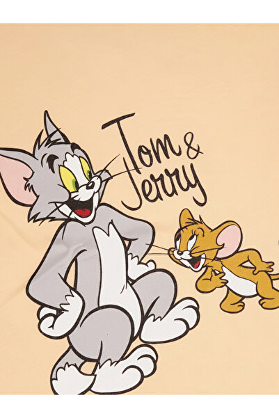 Tom and Jerry By Styli Graphic Print Round Neck Fashion T-shirt