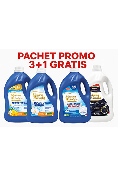 Schiuma di Marsiglia 3+1 – Orange, Classic, Degreaser, Neri&Suri, 4x5L