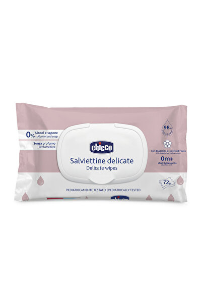 Chicco Delicate Wipes (72 Pcs with Flip Cover) 0m+