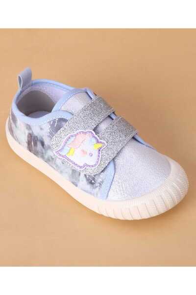 Cute Walk by Babyhug Velcro Closure Casual Shoes with Glitter Print - Silver
