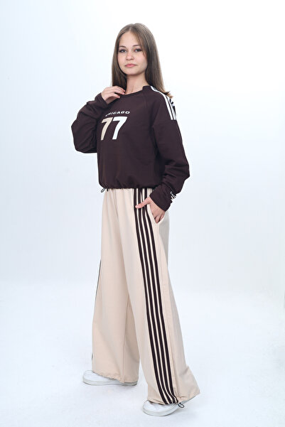 Asortix Girl's 100% Cotton Top & Bottom Tracksuit Set-Eşt-0035-372