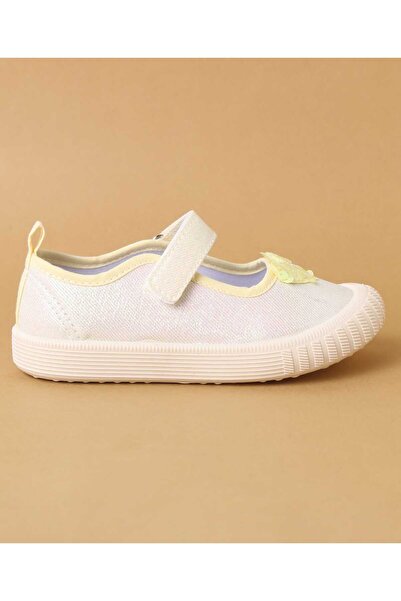 Cute Walk by Babyhug Velcro Closure Casual Shoes with Sequin Heart Applique - Off White