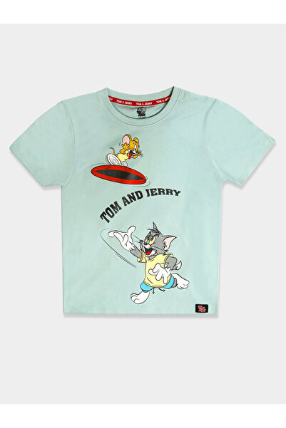 Tom and Jerry By Styli Graphic Print Round Neck Fashion T-shirt