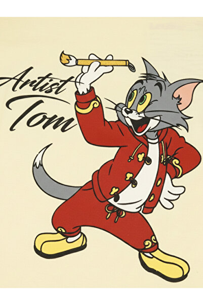 Tom and Jerry By Styli Graphic Print Round Neck Fashion T-shirt