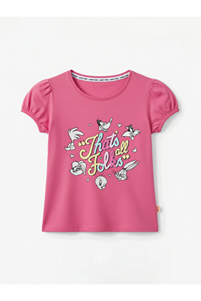 Looney Tunes By Styli Graphic Print Round Neck Fashion T-shirt