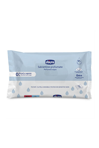 Chicco Perfumed Wipes (72 Pcs without Flip Cover) 0m+