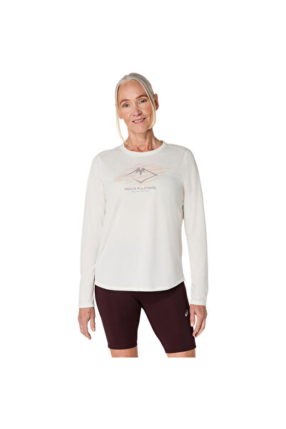 Asics FUJITRAIL LOGO LS TOP Kadın Bej Tshirt 2012D315-100