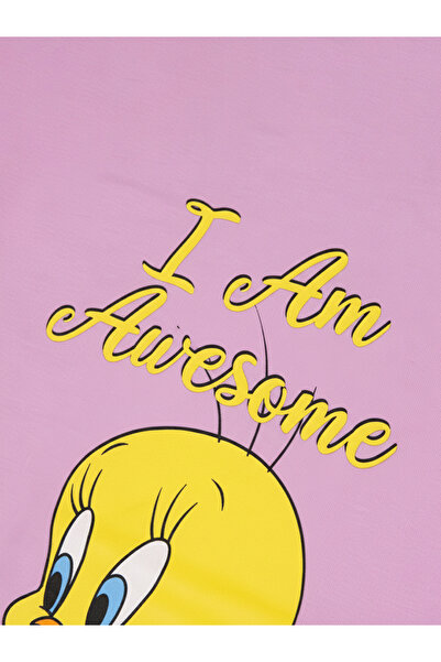 Looney Tunes By Styli Graphic Print Round Neck Fashion T-shirt