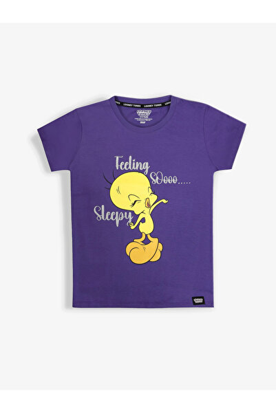 Looney Tunes By Styli Graphic Print Round Neck Fashion T-shirt