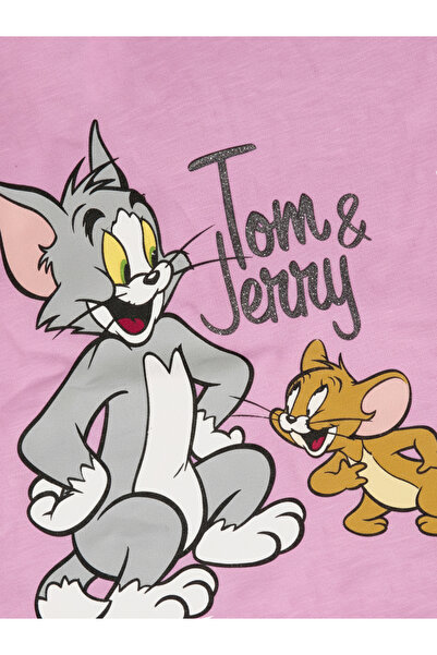 Tom and Jerry By Styli Graphic Print Round Neck Fashion T-shirt