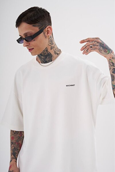 Machinist Men's Basic Cotton Oversized T-Shirt Optical White