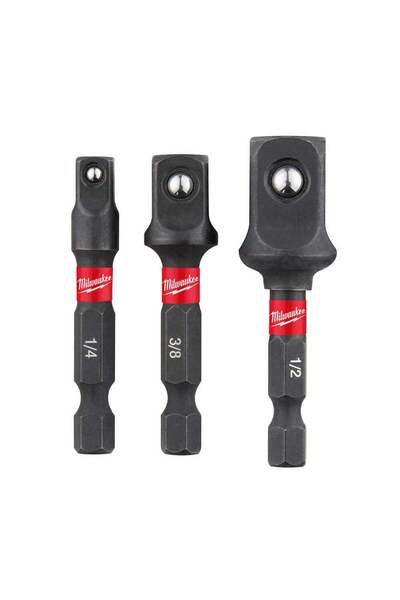Milwaukee MILWAUKEEHEX 1/2 - 1/4 - 3/8 Hex Lokma Adaptor Seti 3 Parça