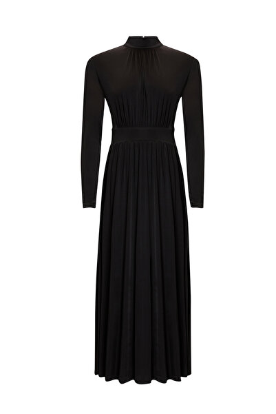 Exquise Turtleneck Long Sleeve Midi Knitted Regular Dress