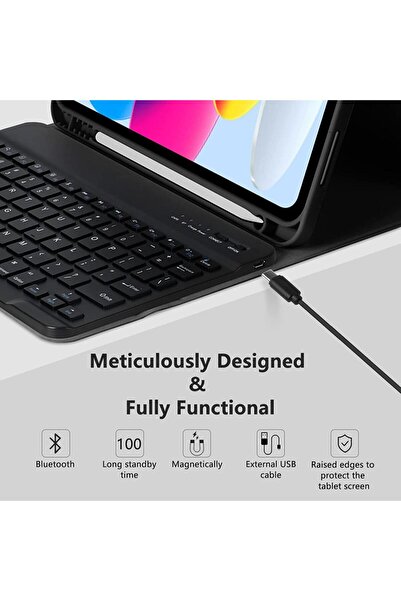 UnDePlus Xiaomi Redmi Pad 2 11Inch 2025 Case with Wireless Keyboard Case Mobax Turkish Keyboard