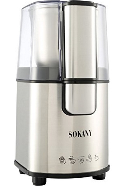 SOKANY SM-3020S Electric Coffee Grinder 200W 90g Silver