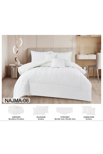 Mark Luxurious winter double bed sheet set, velvet faux fur, full filling, heavy weight, 6 pieces, quilt size 250*230 cm