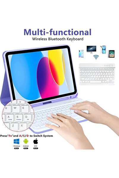 UnDePlus Xiaomi Redmi Pad 2 11Inch 2025 Case with Wireless Keyboard Case Mobax Turkish Keyboard