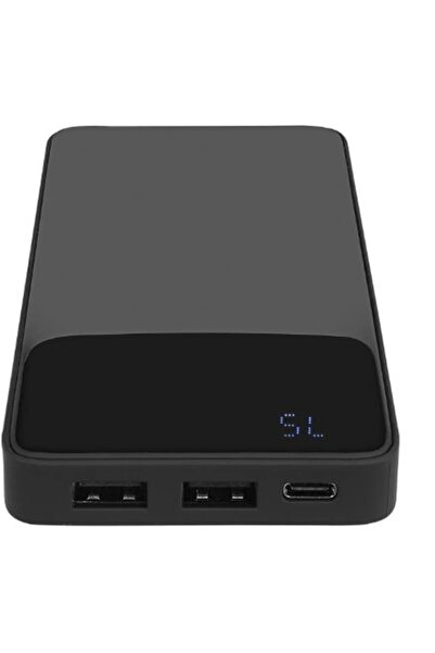 S-LINK P107 10000mAh Type-C 10W Siyah Gizli LED Taşınabilir Pil Şarj Cihazı P...