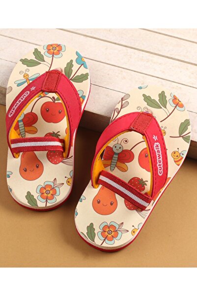 Cute Walk by Babyhug Flip Flops with Back Strap - Beige