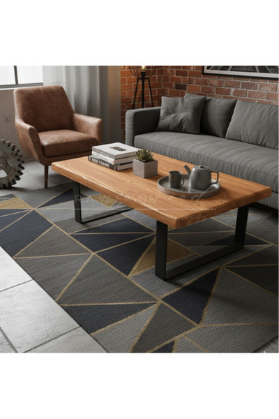 raweyn CEDRUS DOĞAL AHŞAP ORTA SEHPA 45x45