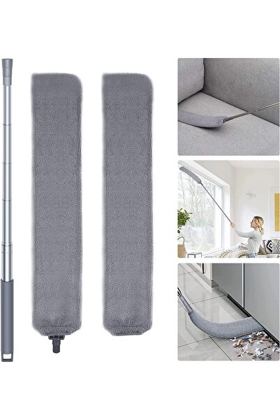 Generic منظف غبار قابل للسحب مع قطعة قماش من الألياف الدقيقة، فرشاة غبار قابل...