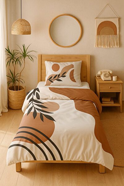 adenkahome Bohemian Patterned, Single Duvet Cover Set