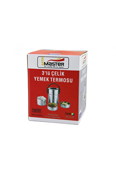 Go İthalat 3LÜ ÇELİK YEMEK TERMOSU SEFER TASI 2LT 10 SAAT SICAK - 12 SAAT SOĞ...