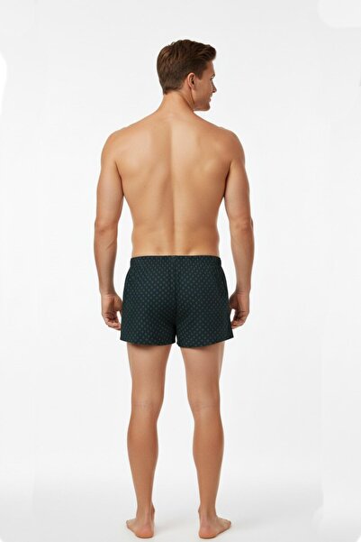 İki Yıldız Men's Combed Cotton Printed Patterned Boxer Bgl-St05010